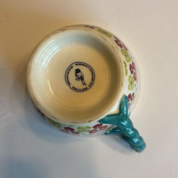 Anthropologie Elka Floral Twist Pedestal Cup Mug - Picture 7 of 10